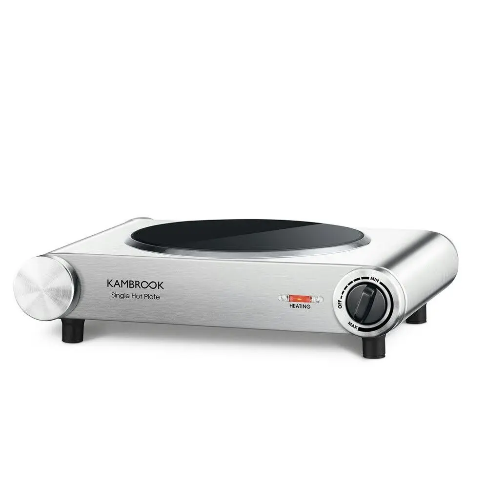 Kambrook 18cm 1200W Electric Single Ceramic Glass Hotplate Portable Cooktop - Home & Garden
