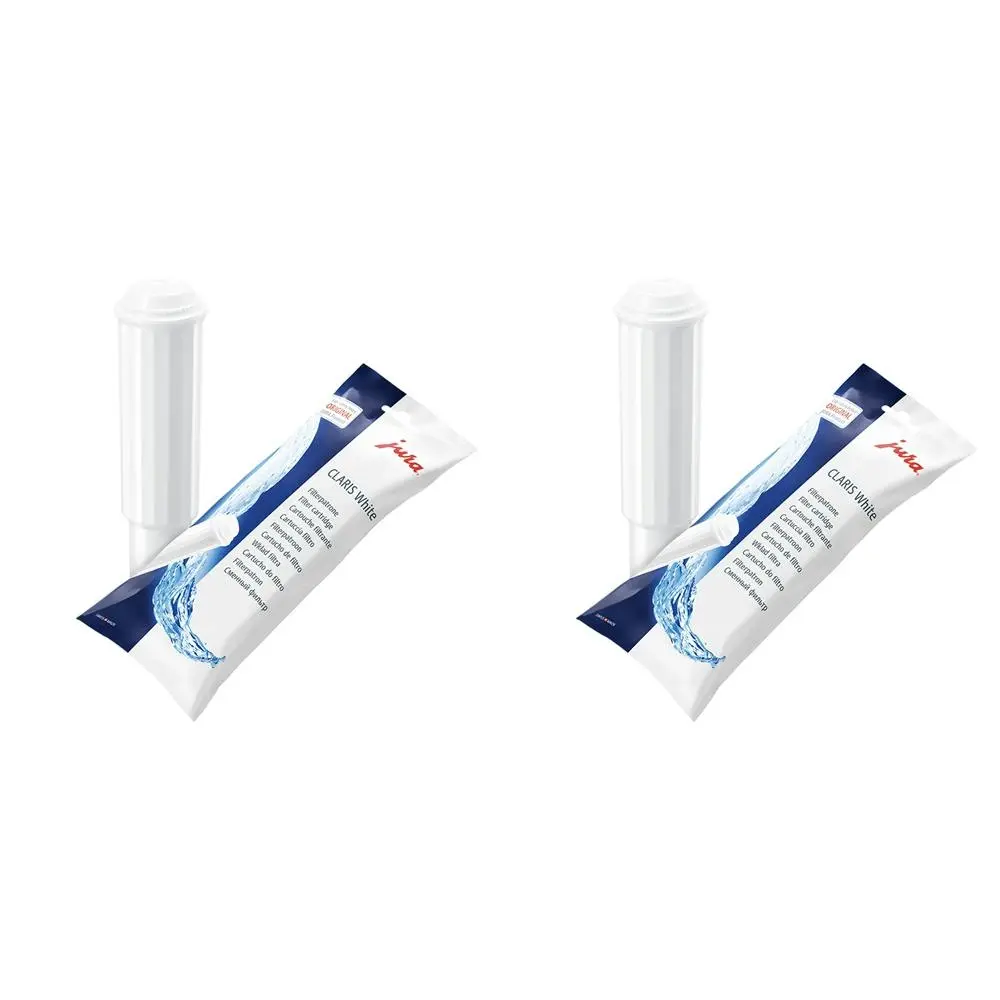 2x Jura Claris White Advanced Cleaning Water Filter Cartridge For Coffee Machine - Home & Garden