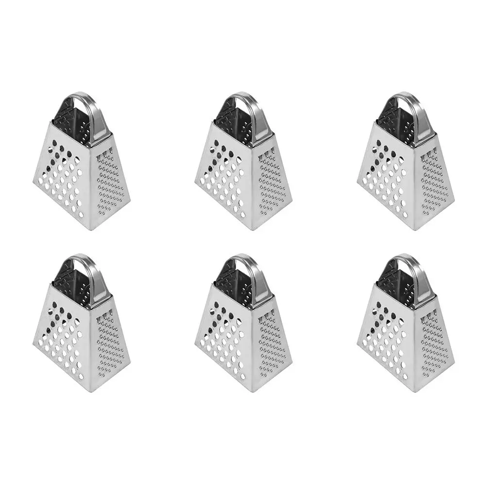 6x R&M Stainless Steel Mini Grater/Zester Kitchen Cooking Utensil Silver - Home & Garden