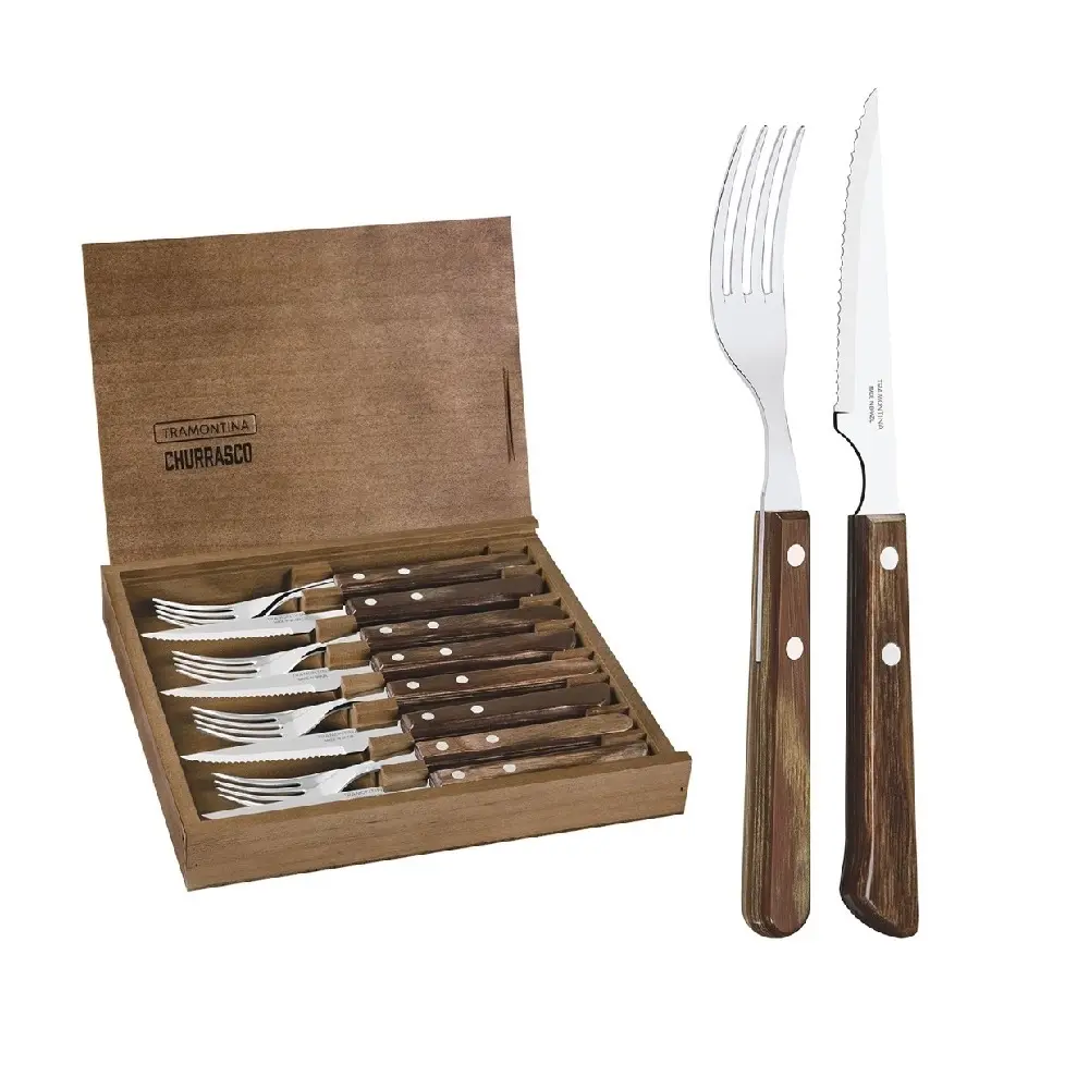 TRAMONTINA CHURRASCO VANEIRA 8 PIECE CUTLERY SET - Home & Garden