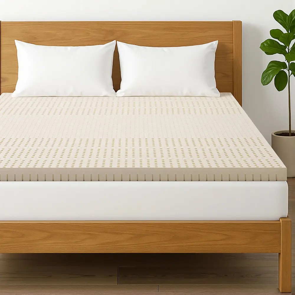 Giselle Bedding Latex Mattress Topper 7.5cm Queen - Furniture