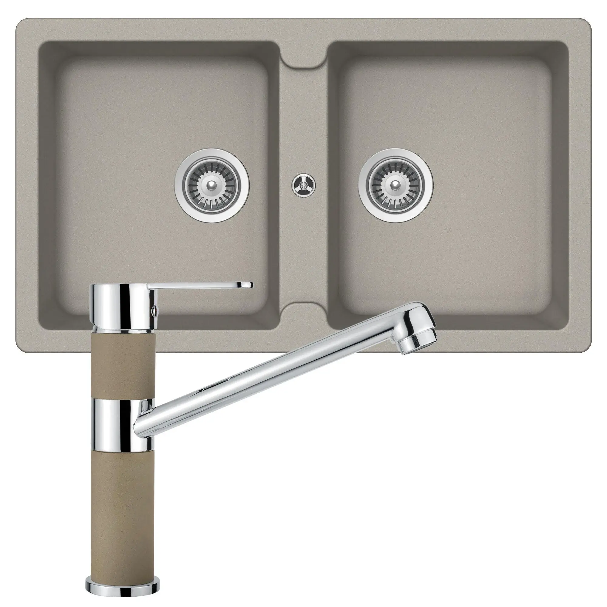 Abey Schock Typos Double Bowl Sink Pack - Hardware