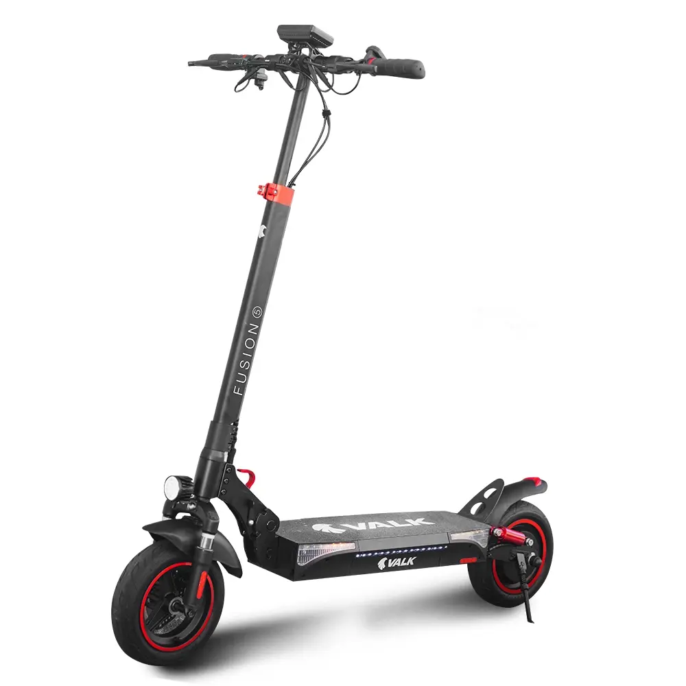 VALK Fusion 5 Electric Scooter, 500W, AU Compliant, 48V 13Ah Lithium, 50km Range, 40km/h, Quad Shocks, 10 inch Tyres - Automotive