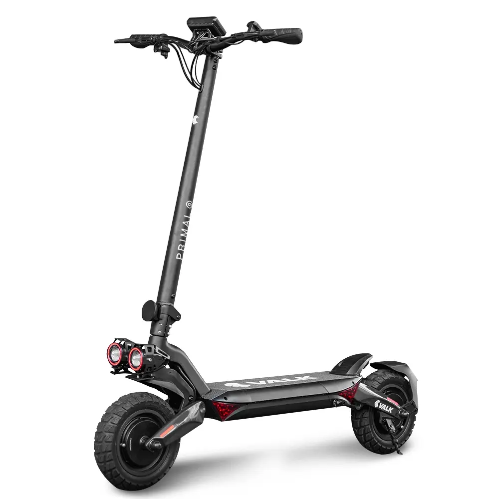 VALK Primal 9 Dual Motor Electric Scooter, 1600W, AU Compliant, for Extreme Hill Climbing, Black - Automotive