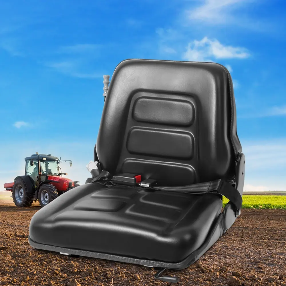 Giantz Tractor Seat Forklift Excavator Universal Backrest Truck PU Chair - Home & Garden