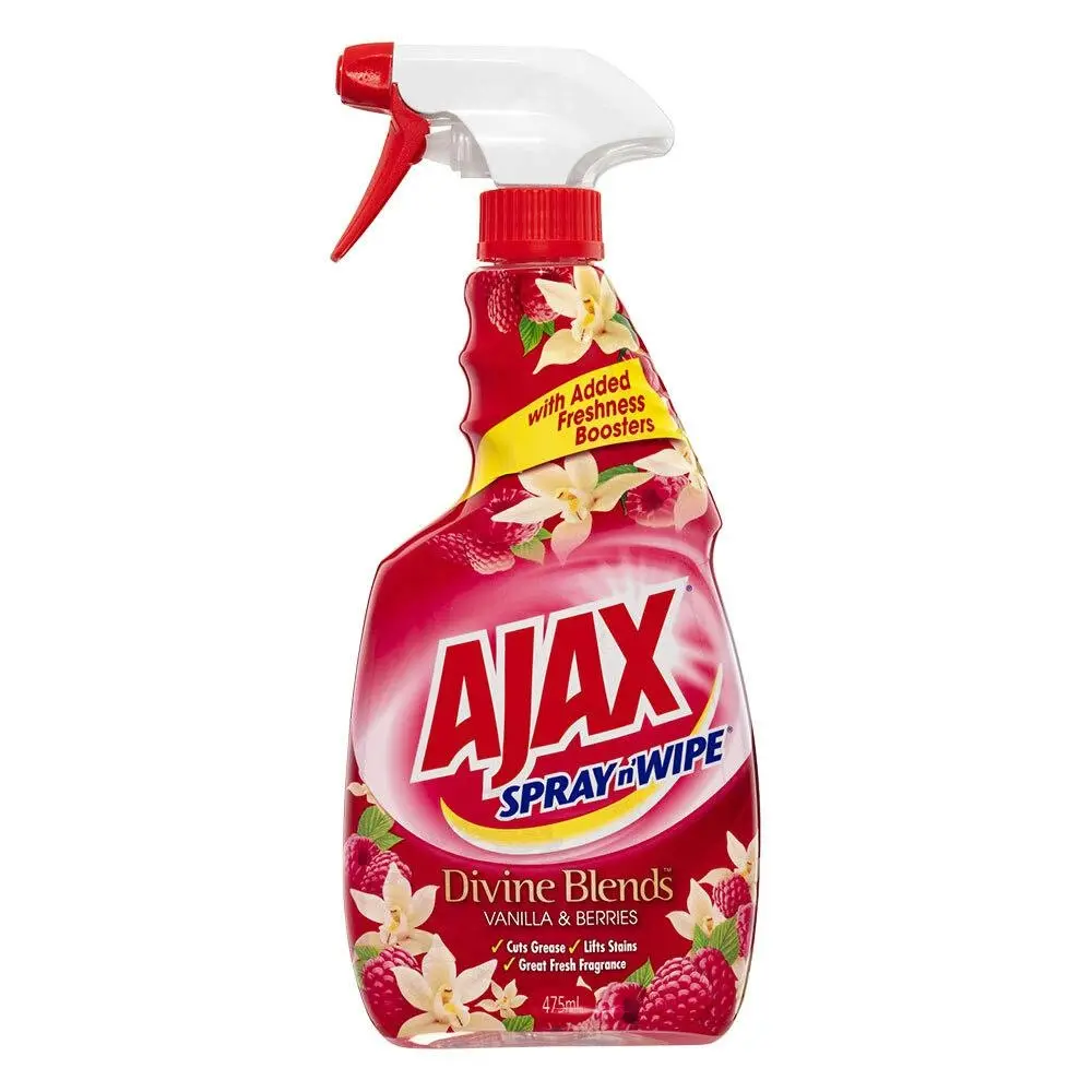 Ajax Spray N Wipe 475ml Trigger Bottle Multipurpose Cleaner Vanilla & Berries - Home & Garden