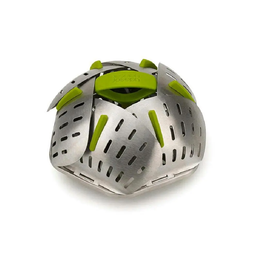 Joseph & Joseph Bloom 16cm Folding Steel Steamer Basket Vegetable Cookware SLV - Home & Garden