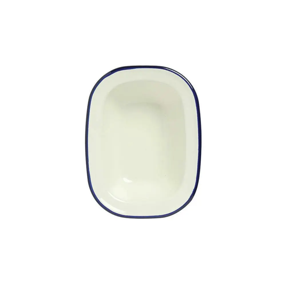 Wiltshire Porcelain Enamel Oblong Pie Baking Dish 200ml 12x8.5 cm Blue - Home & Garden