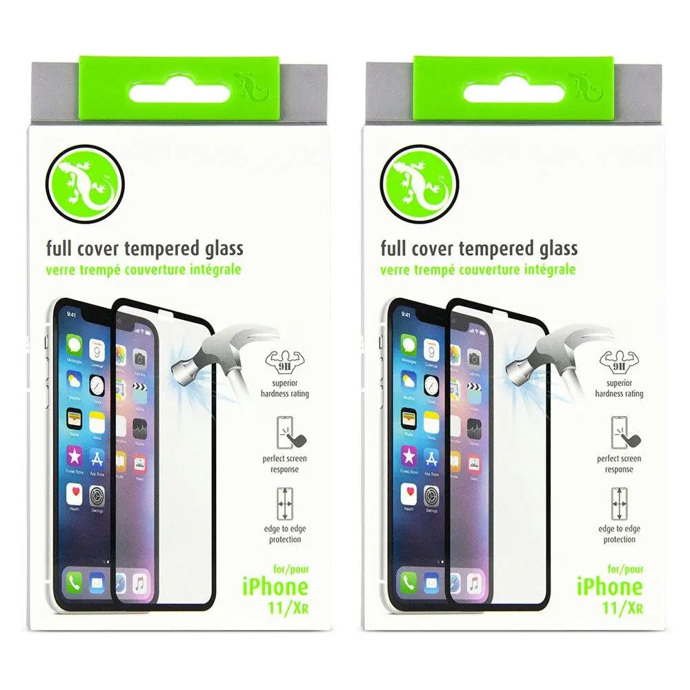 2PK Gecko 3D Tempered Glass Guard Screen Protector for Apple iPhone 11/XR Clear - Electronics