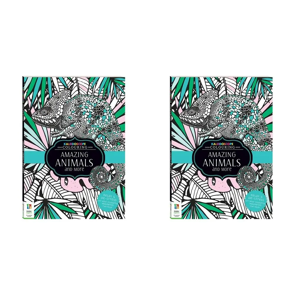 2x Kaleidoscope Colouring: Amazing Animals and More Book Art/Craft Activity - Entertainment