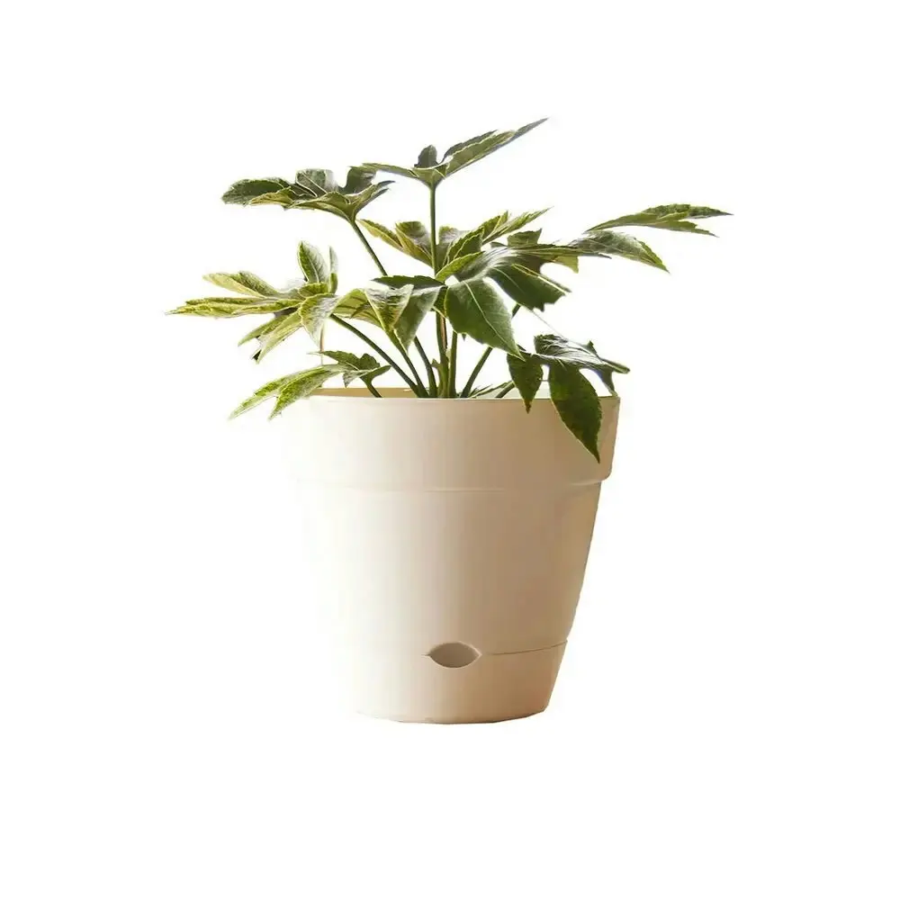 Northcote Pottery Leonard 38x34cm Self Watering Plant Pot Garden Decor White - Home & Garden