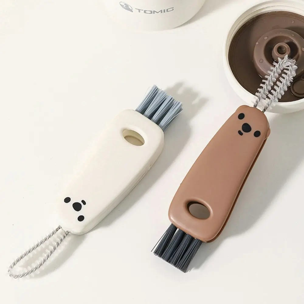 2Pcs 3 In 1 Cup Lid Cleaning Brush Groove Apron Cleaning Brush - Home & Garden