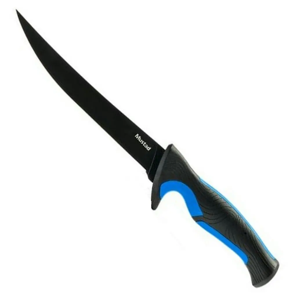 Mustad Blue Series 7 Inch Stainless Steel Fillet Knife with Sheath - Sports & Outdoor