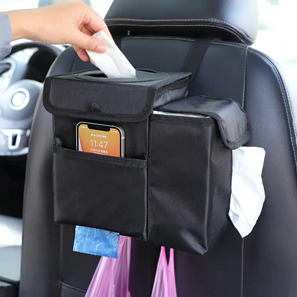 Car multifunctional trash can car foldable storage bag - Automotive