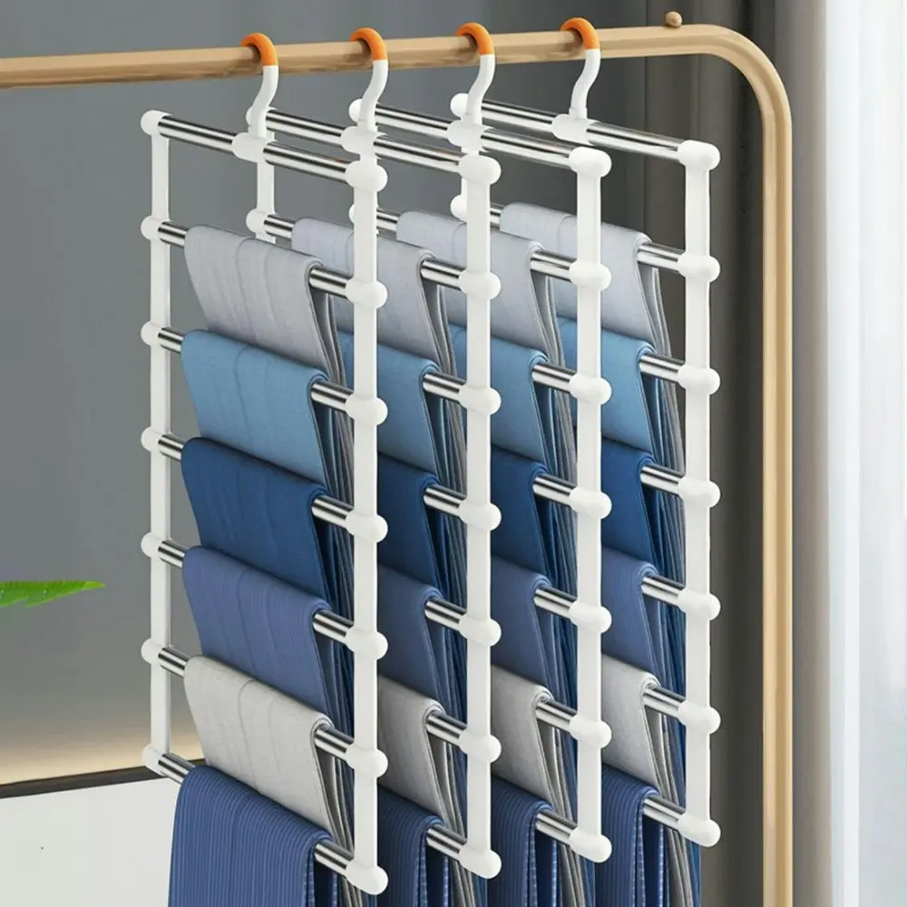 Multifunctional Stainless Steel Clothes Hangers Closet Organizer Rack - Home & Garden