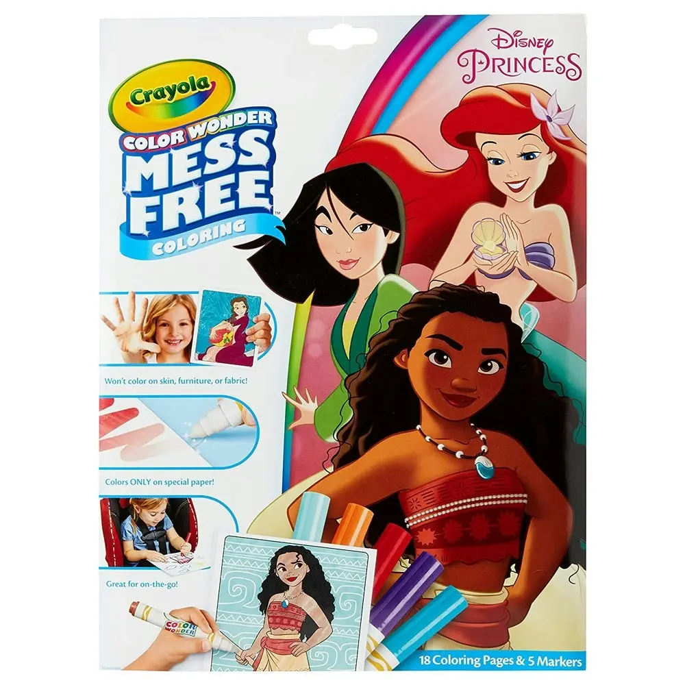 Crayola Colour Wonder Mess Free Colouring Pages w/ Marker Disney Princess 3y+ - Entertainment