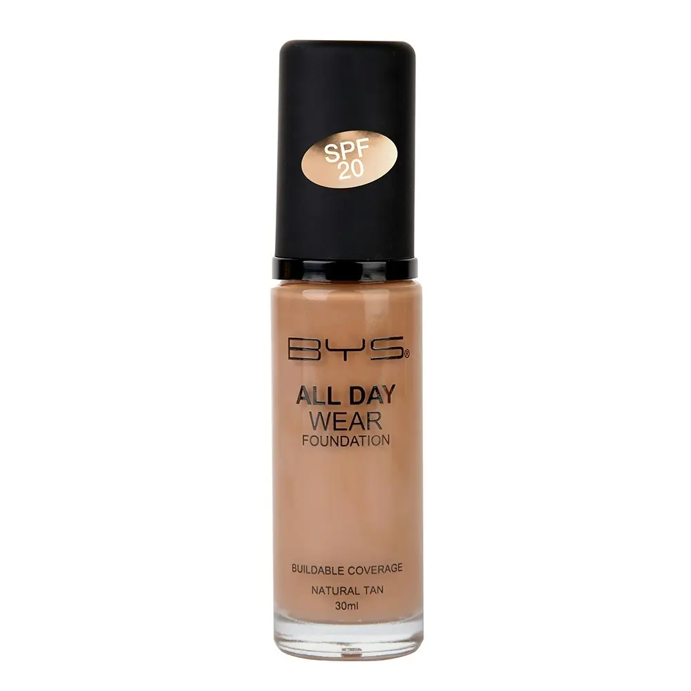 BYS 30ml All Day Wear SPF20 Liquid Foundation Face Makeup Cosmetics Natural Tan - Beauty