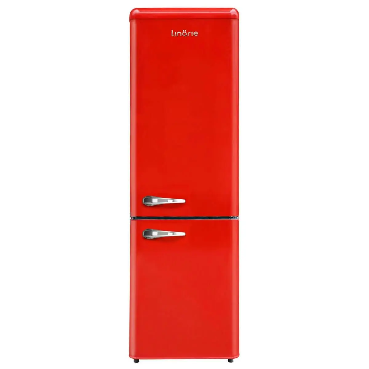 Linarie Annecy 242L Retro Bottom Mount Fridge Red - Home & Garden