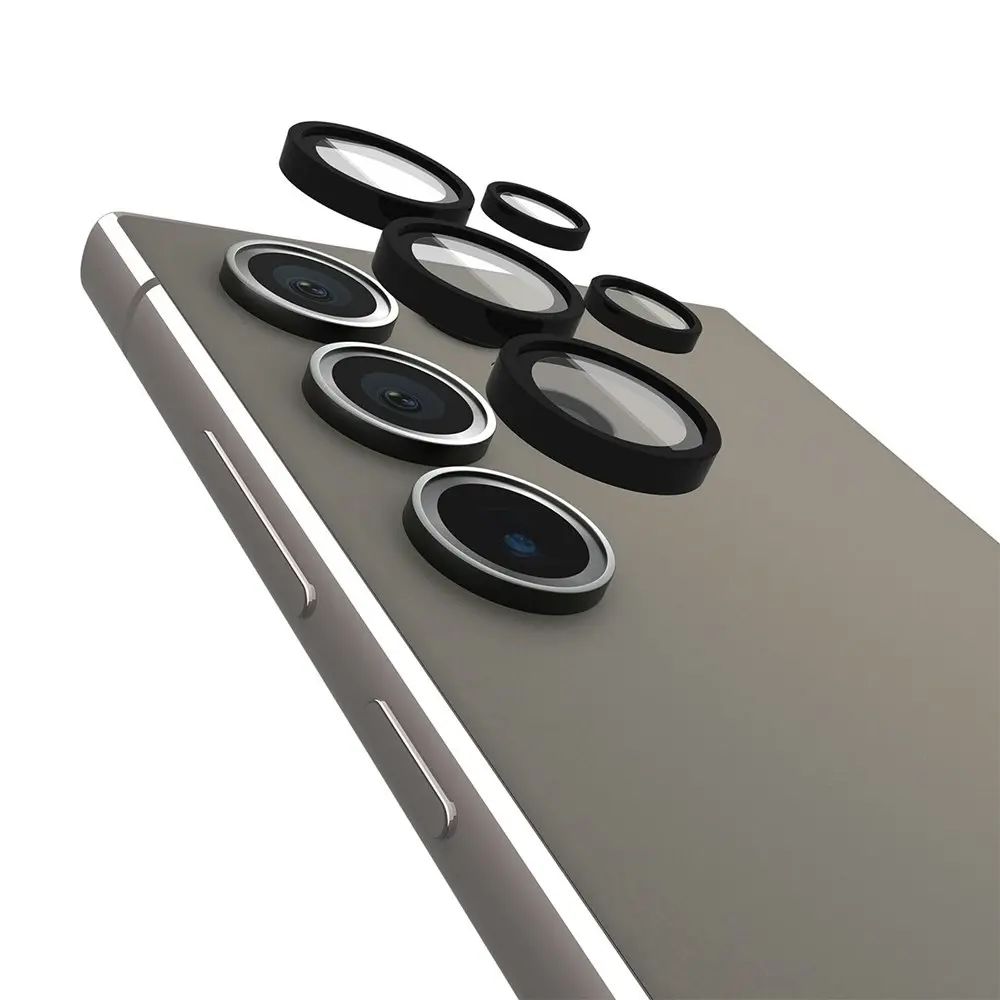 Case-Mate Aluminum Ring Camera Lens Protector For Samsung Galaxy S24 Ultra Black