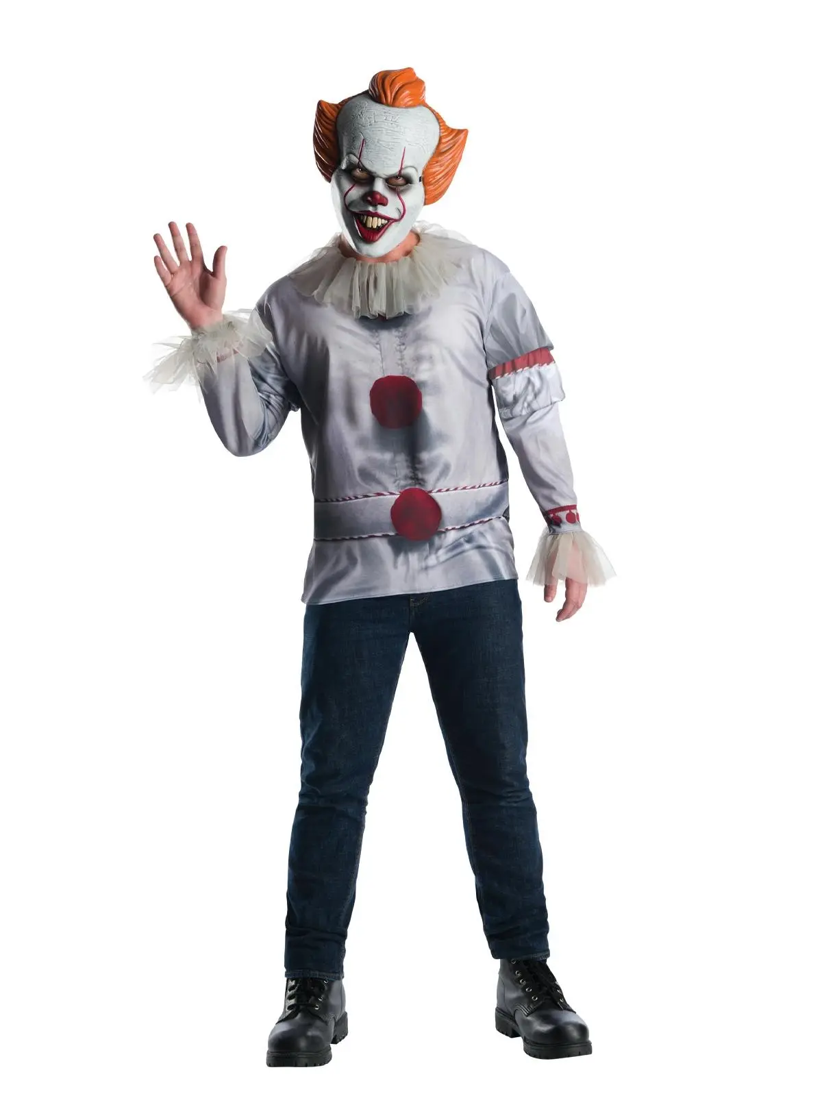 Marvel Pennywise 'It' Horror Film Fancy Dress Up Party Costume Top Size Xl - Fashion