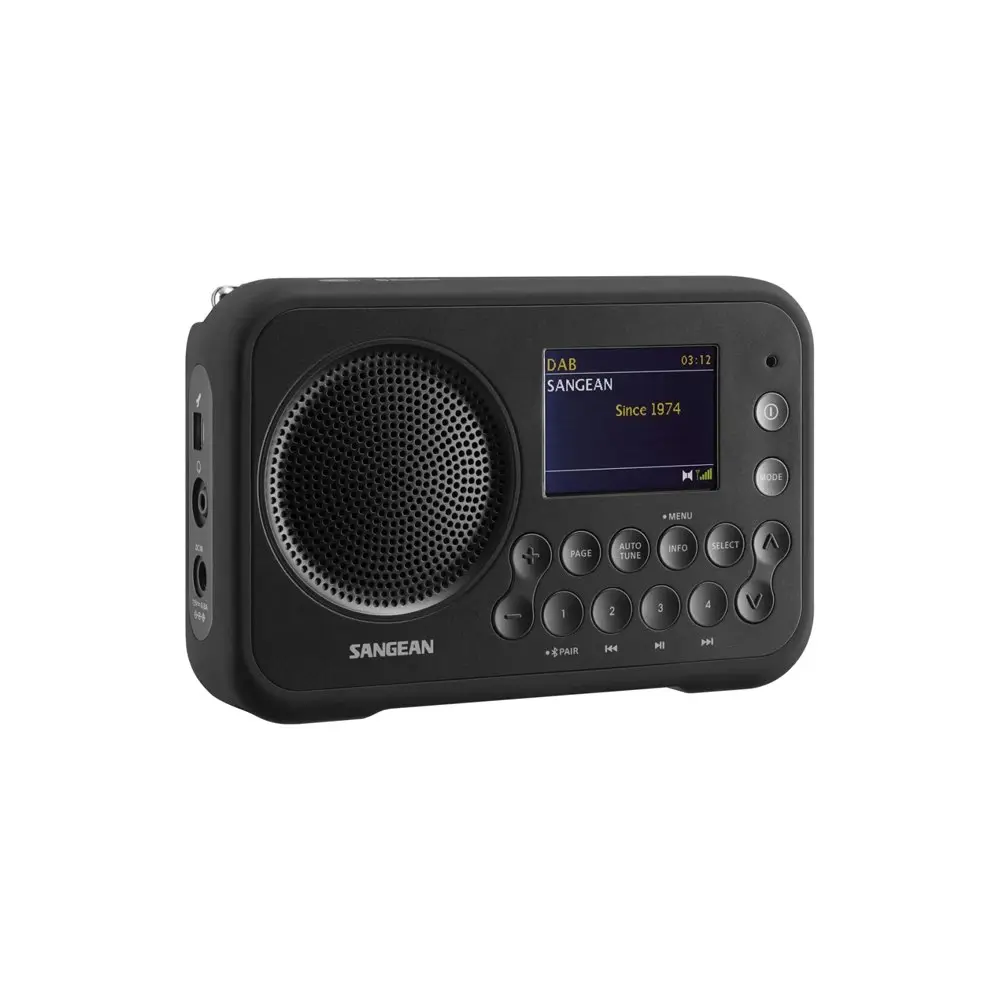 Sangean DPR76 Portable 16.5cm Bluetooth DAB+ Digital Radio Stereo Matt Black - Electronics