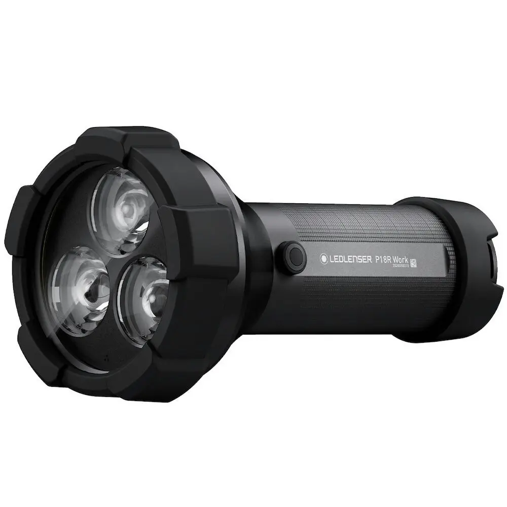 Led Lenser P18R Work Torch Rechargeable Flashlight | 4500 Lumen - Sports & Outdoor