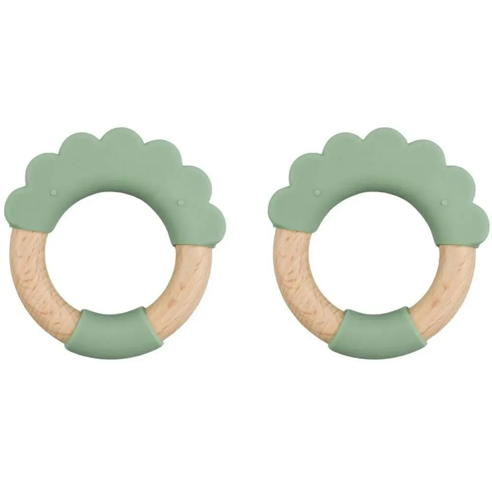 2x Koala Dream Silicone Kids/Childrens Soothing Teether Sunny Cloud Green 4M+ - Baby