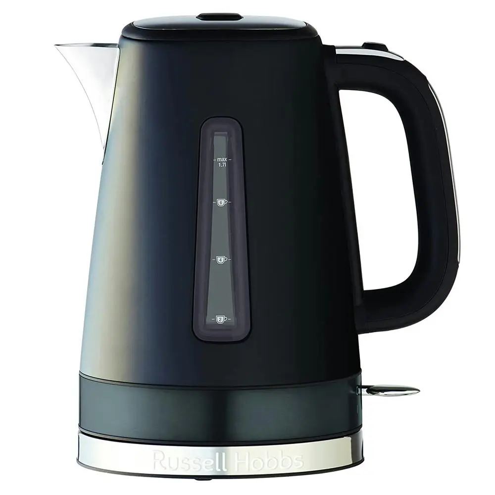 Russell Hobbs RHK92BLK Electric Brooklyn 1.7L/24cm Kettle Water Boiler Jug Black - Home & Garden