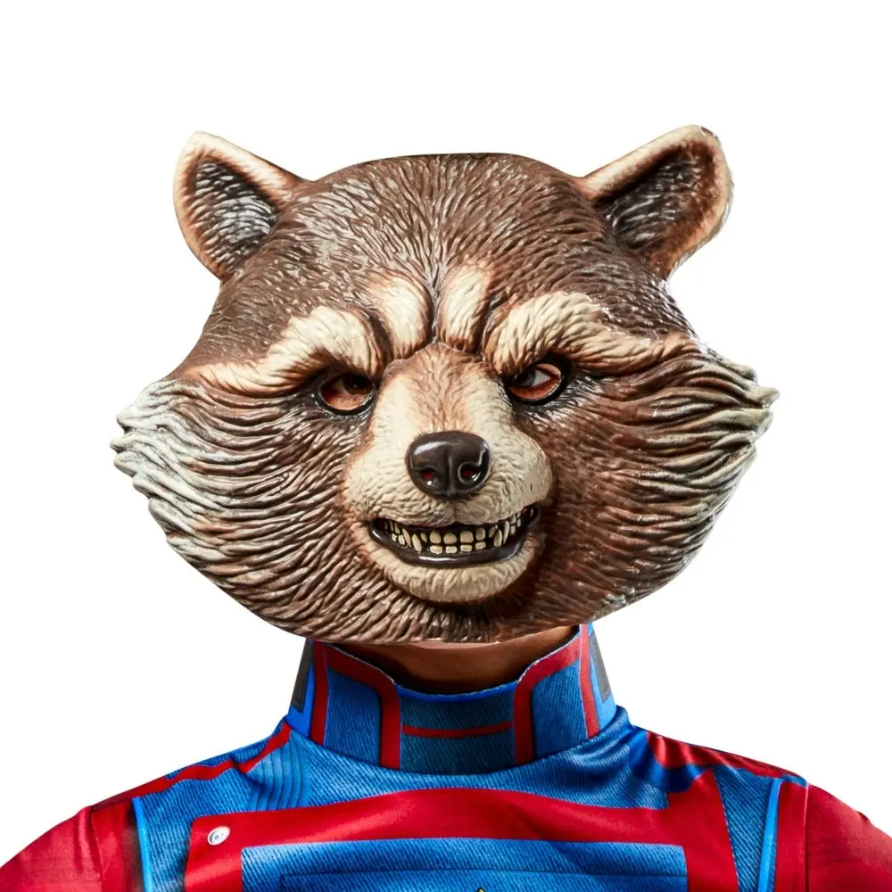 2x Marvel Rocket Raccoon Gotg3 Kids/Children Mask Halloween Accessory One Size - Fashion