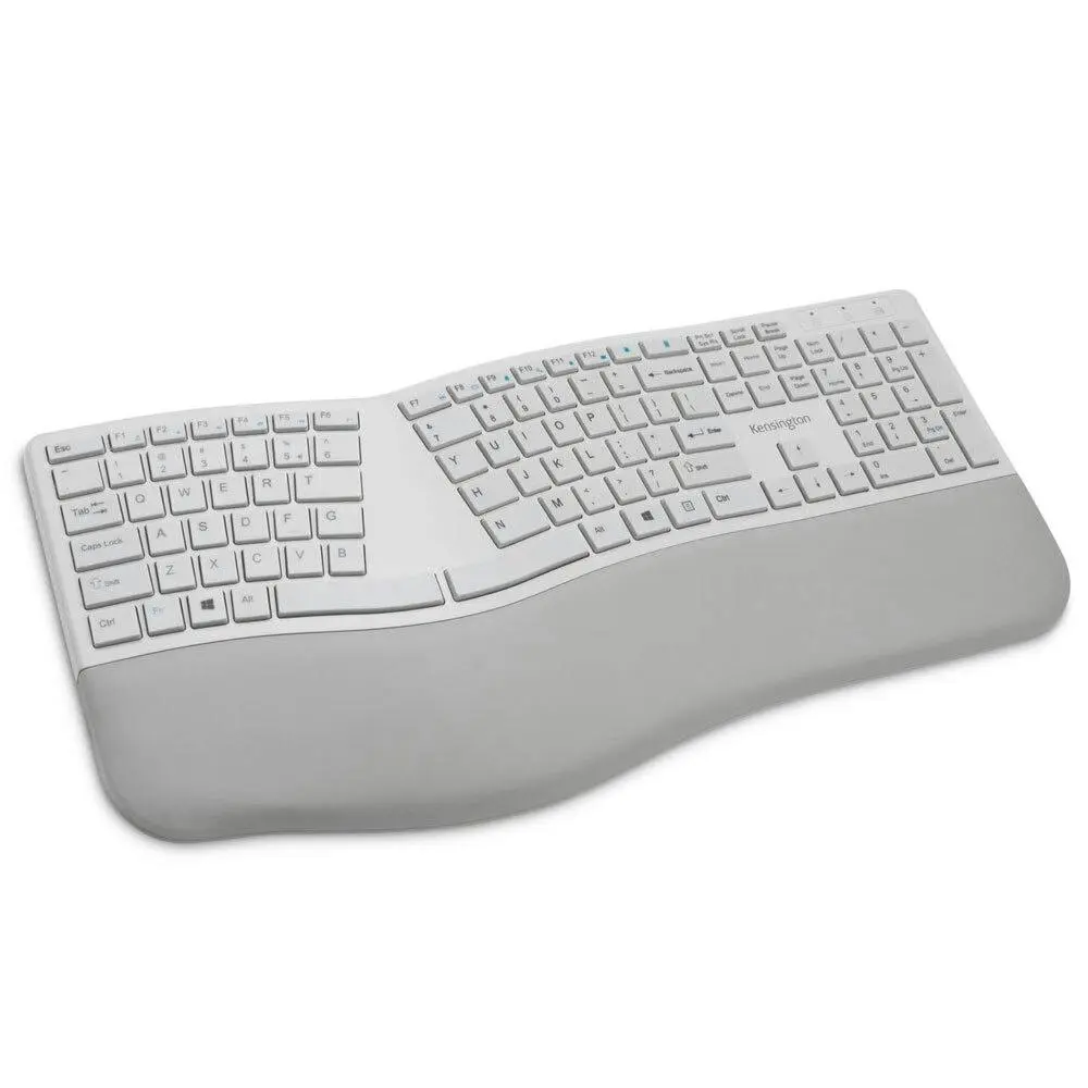 Kensington Ergonomic Dual Wireless Ergo Bluetooth Keyboard for PC/Laptop Grey - Electronics