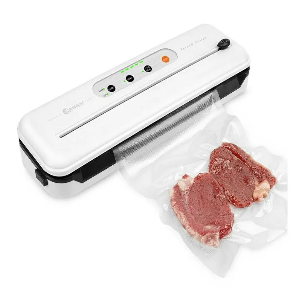 Sansai Electric Vacuum Sealer 60kPa Powerful Suction f/ Food Locks In Freshness - Home & Garden