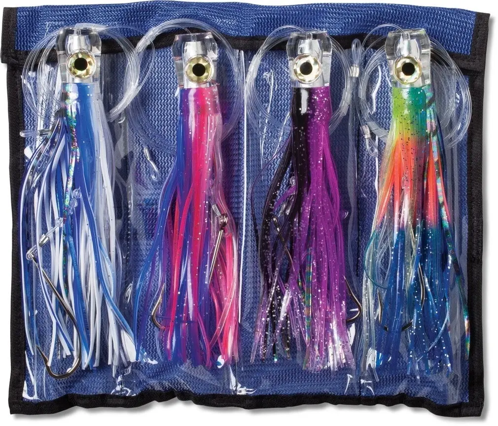 Williamson Big Game Catcher Kit : 4 x 8" Rigged Trolling Lures in Lure Wrap - Sports & Outdoor