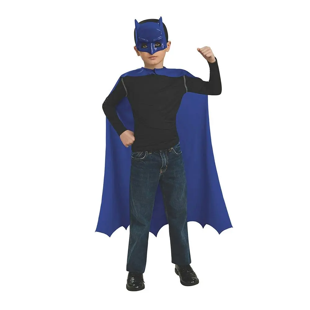 Batman Cape & Mask Set DC Comics Child Superhero Costume/Halloween Party Blue - Fashion