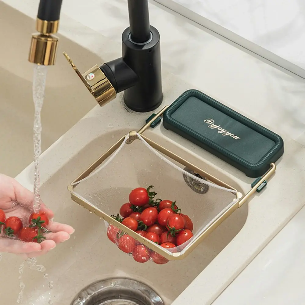 Kitchen Sink Filter Rack Net Pocket Disposable Storage Net Folded Up Filter Rack - Home & Garden