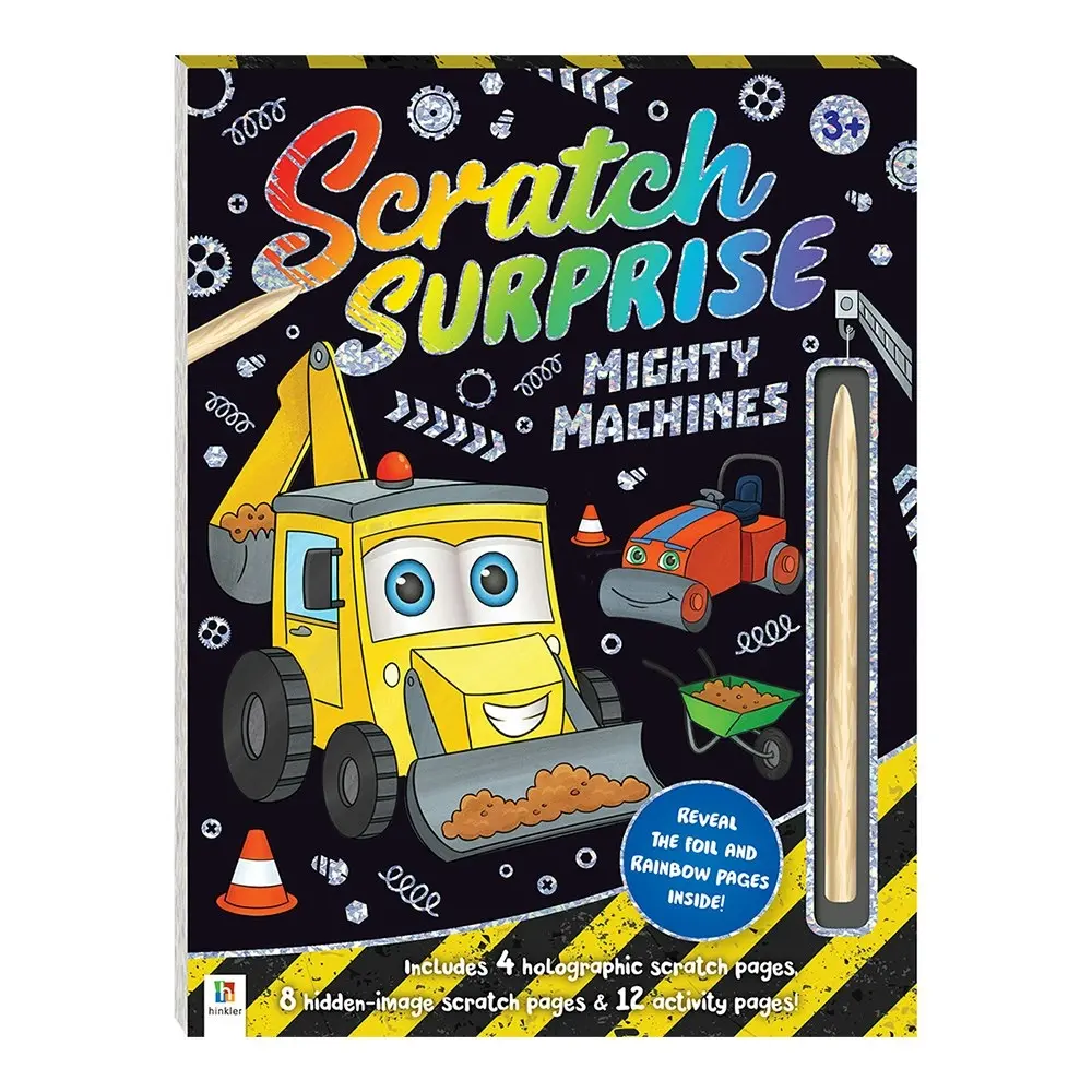 Kaleidoscope Scratch Surprise Mighty Machines Activity Book Art/Craft 3y+ - Entertainment