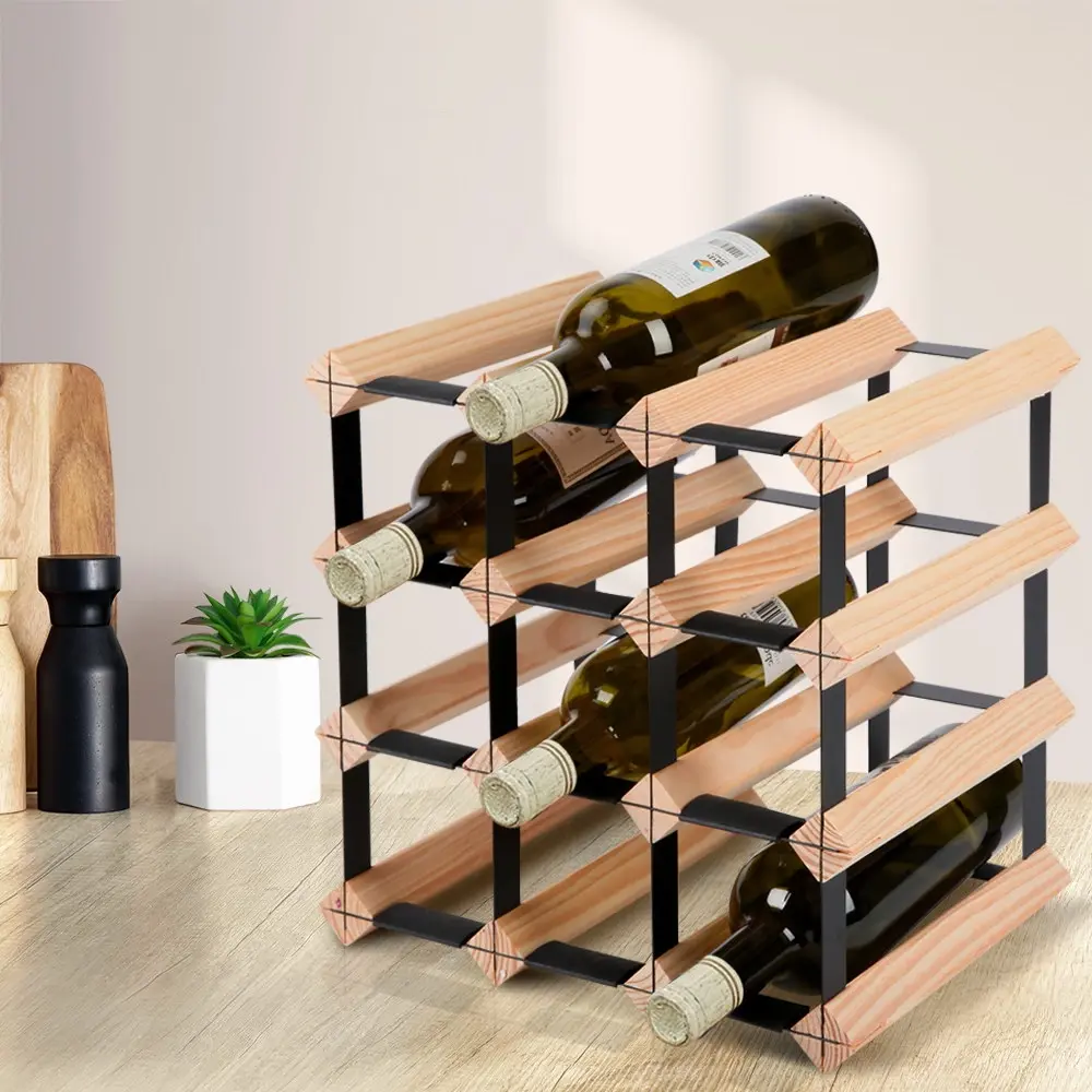 Artiss Wine Rack 12 Bottle - Furniture