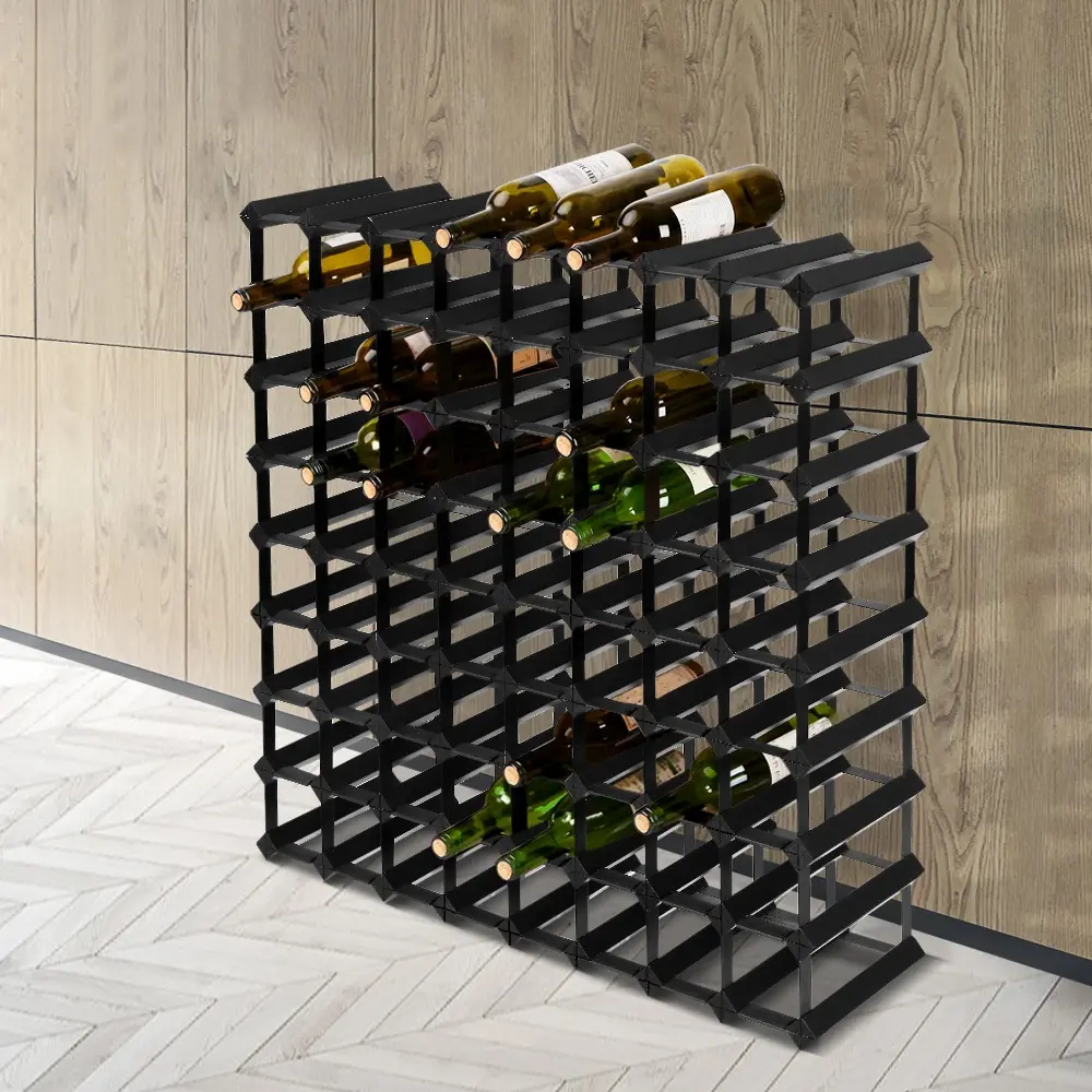 Artiss Wine Rack 72 Bottle Black - Furniture