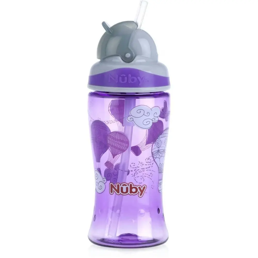 Nuby Tritan Boost Kids Flip It Straw Top Drinking Cup 360ml 12m+ Assorted - Baby
