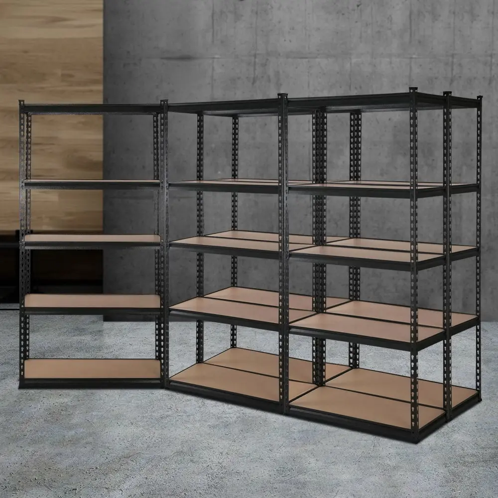 Giantz 5x1.8M Garage Shelving Warehouse Rack Pallet Racking Storage Shelve Black - Commercial