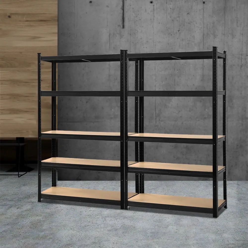 Giantz 2x1.8M Garage Shelving Warehouse Rack Pallet Racking Storage Shelf Black - Commercial