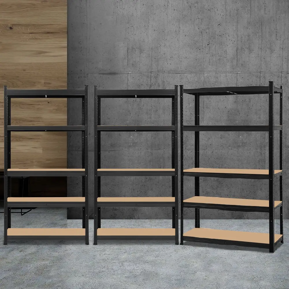 Giantz 3x1.8M Garage Shelving Warehouse Rack Pallet Racking Storage Shelf Black - Commercial