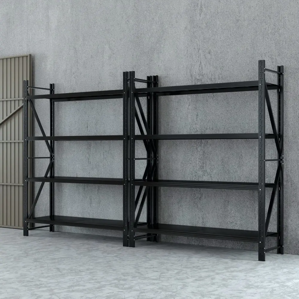 Giantz 4Mx2.4M Garage Shelving Warehouse Rack Black - Commercial
