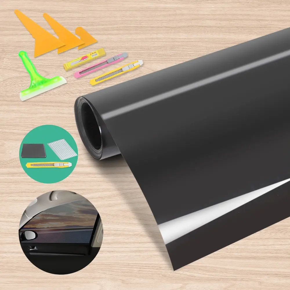 Giantz Window Tint Film Black Roll 35% VLT Home 100cm X 30m Tinting tools Kit - Automotive