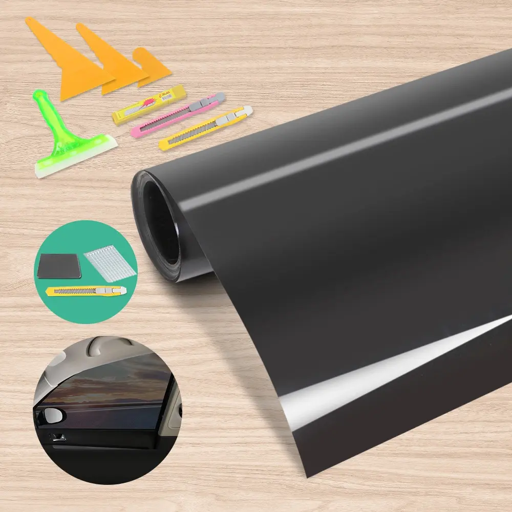 Giantz Window Tint Film Black Roll 15% VLT Home 152cm X 30m Tinting Tools Kit - Automotive