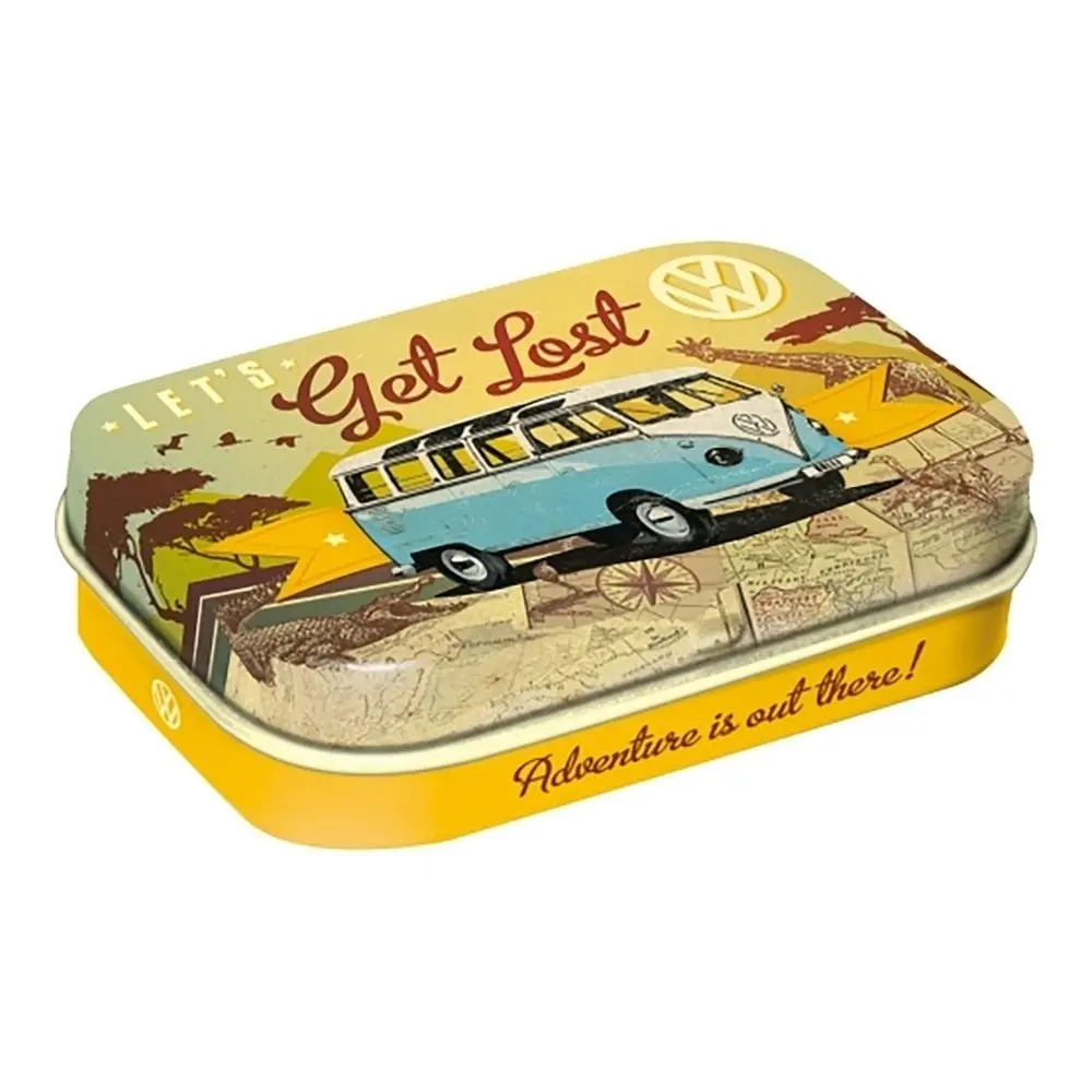 Nostalgic Art 6cm Metal Tin Mint Box VW Get Lost Fresh Breath Hard Candy Mints - Groceries