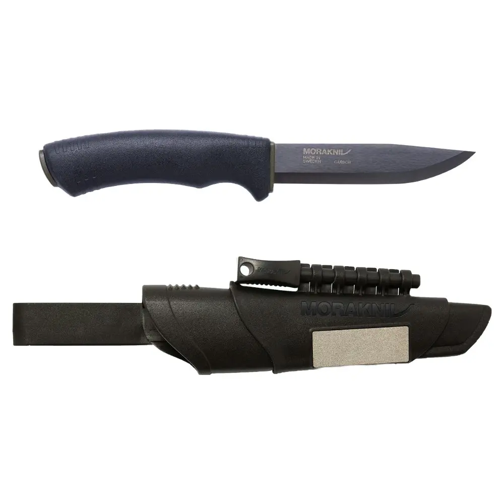 Morakniv Bushcraft Survival Black Outdoor Knife + Sheath | YKM11742 - Sports & Outdoor