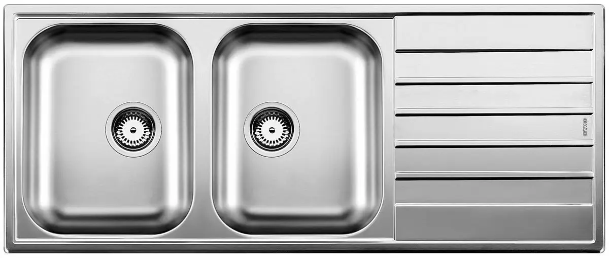 Blanco Double Bowl Right Hand Drainer Sink - Hardware