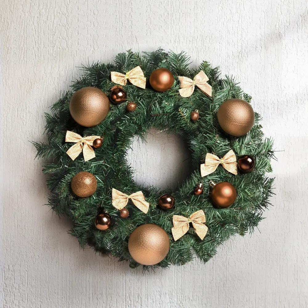 Jingle Jollys 60cm Christmas Wreath Garland Xmas Decorations Wedding Party - Home & Garden