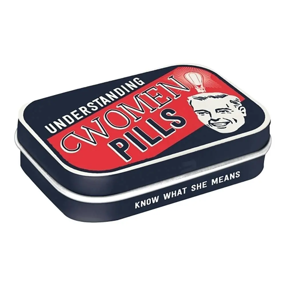Nostalgic Art 6cm Mint Tin Box Understanding Women Pills Fresh Breath Hard Candy - Groceries