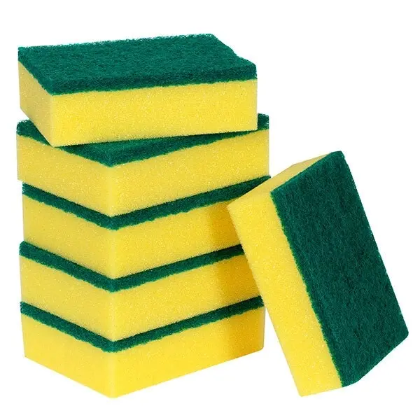 5x 6pc Northfork Kitchen Dishwashing Cleaning Sponge Scrubber Pads w/ Scourer - Home & Garden